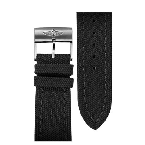 breitling 103w|Breitling 22mm Black Canvas Strap 103W .